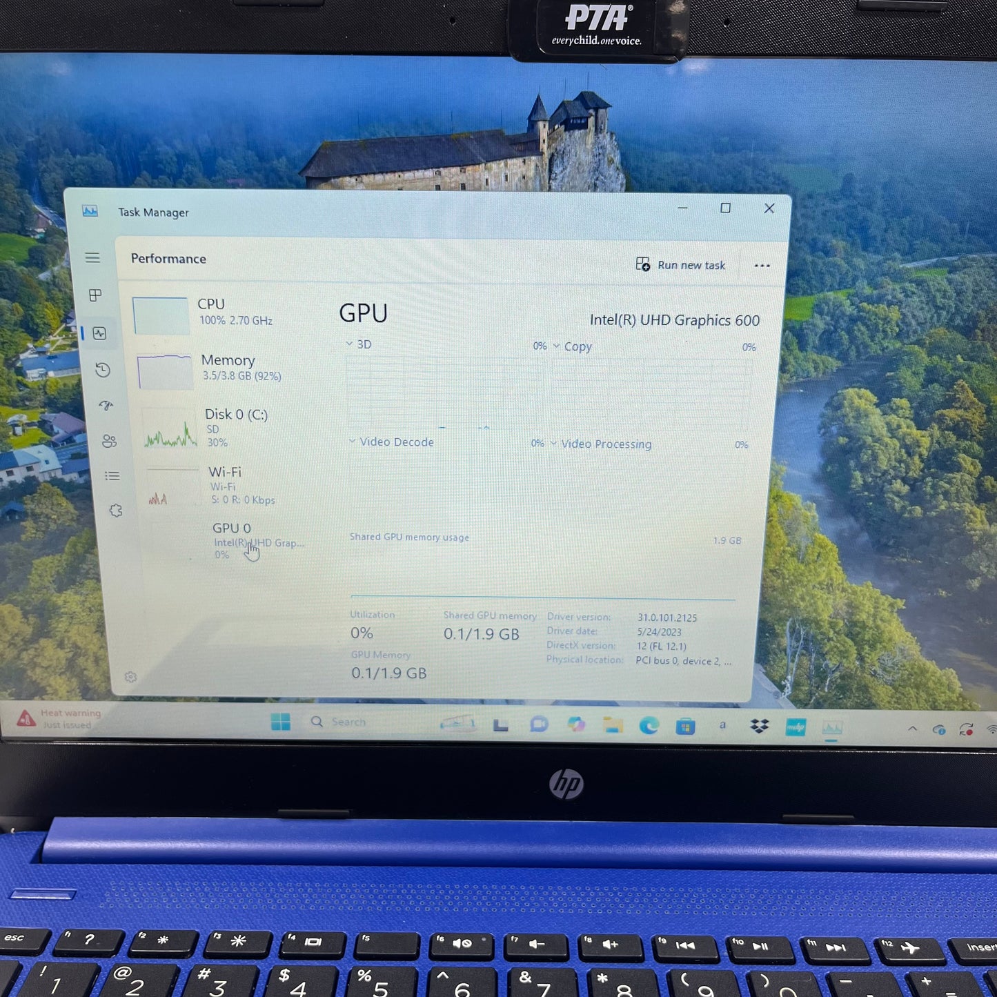 HP Laptop 14-DQ0005DX INTEL(R) CELERON(R) N4020 4GB RAM 64GB
