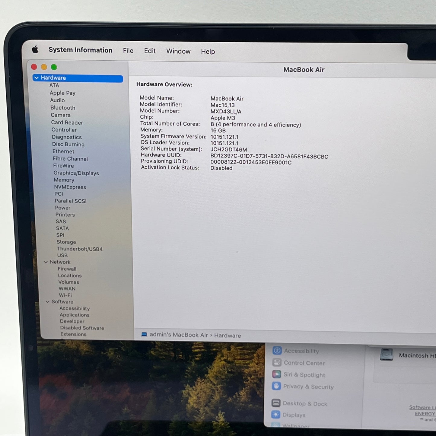 2024 Apple MacBook Air 15" M3 10C GPU 4.0GHz 16GB RAM 512GB SSD A3114
