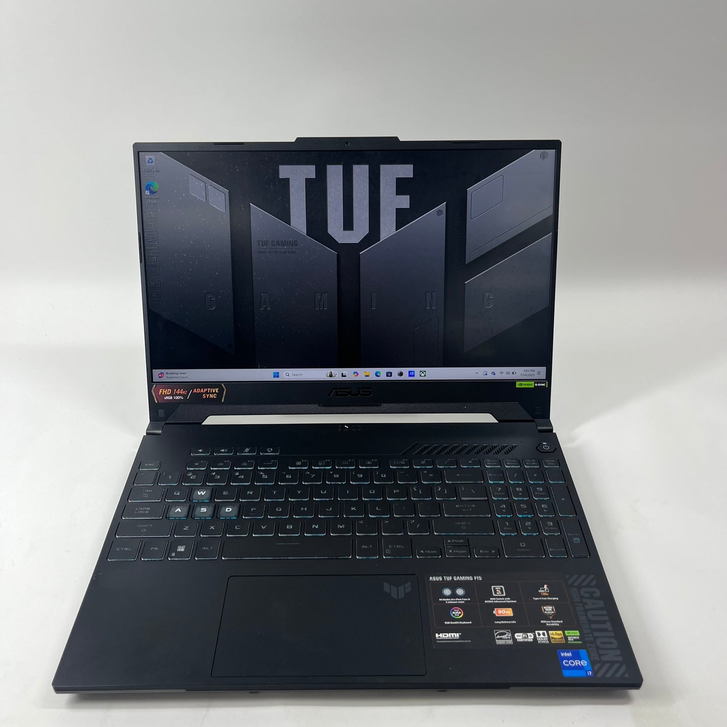 ASUS TUF F15 FX507 15.6" i7-13620H 2.4GHz 16GB RAM 1TB SSD GeForce RTX 4070