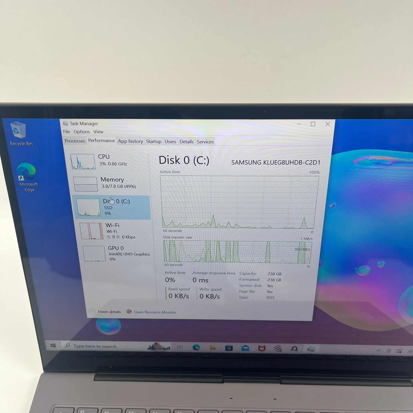 Samsung Galaxy Book S 767XCM-K02 13.3" i5-7200U 1.3GHz 8GB RAM 256GB SSD