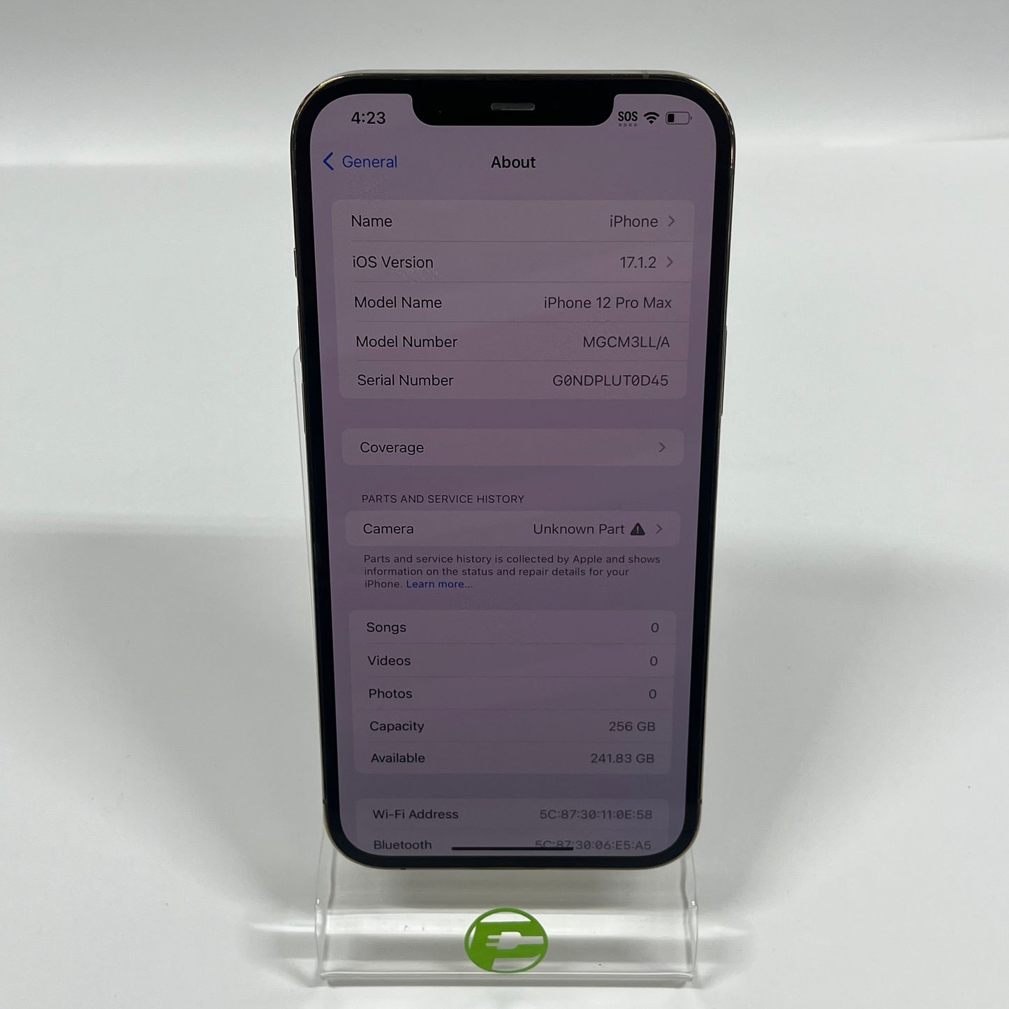 Unlocked Apple iPhone 12 Pro Max 256GB 17.1.2 GOLD MGCM3LL/A