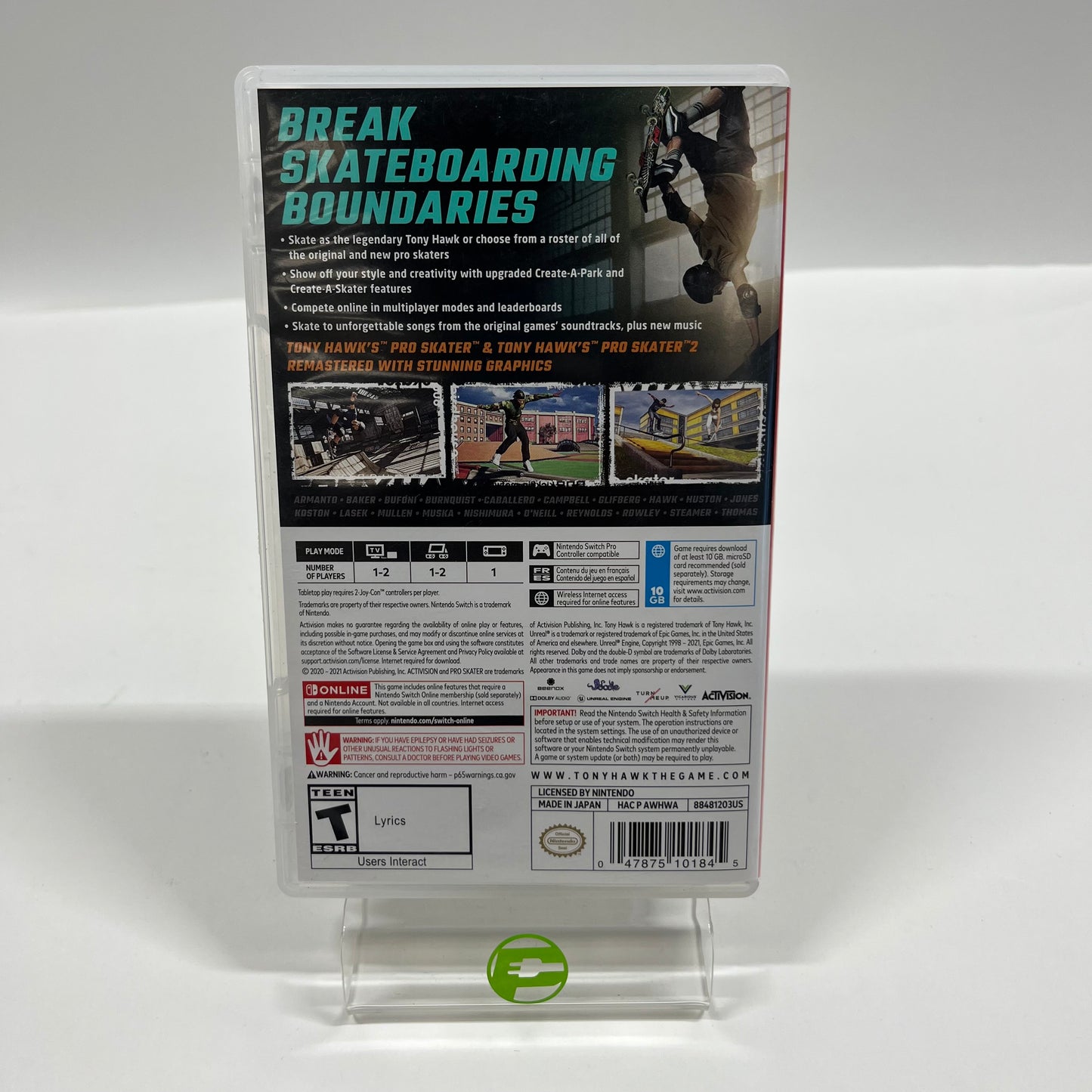 Tony Hawk's Pro Skater 1+2 (Nintendo Switch, 2021)