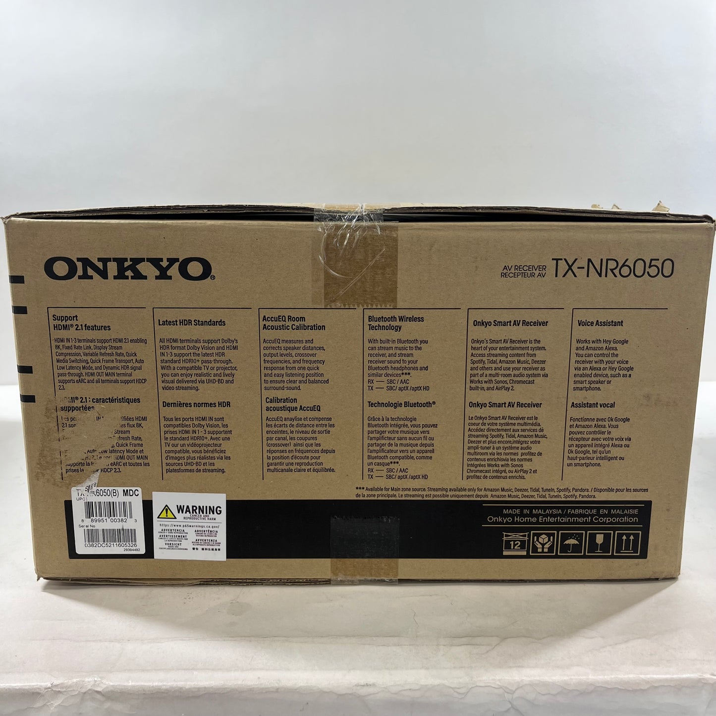 Open Box Onkyo TX-NR6050 Audio Receiver 29S944S2