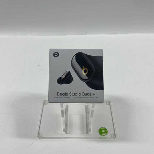 New Beats Studio Buds+ Wireless In-Ear Bluetooth Headphones Black Gold MQLH3LL/A