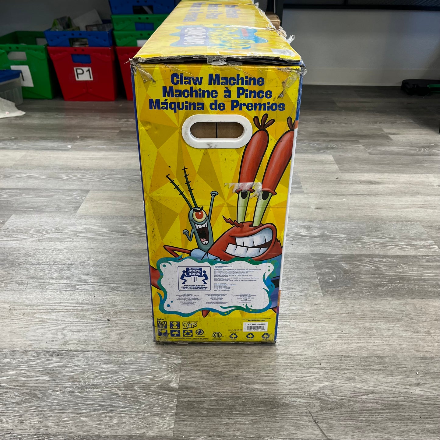 New Arcade1Up SpongeBob Claw Machine Full-Size Arcade Claw Machine GEN-W-402600