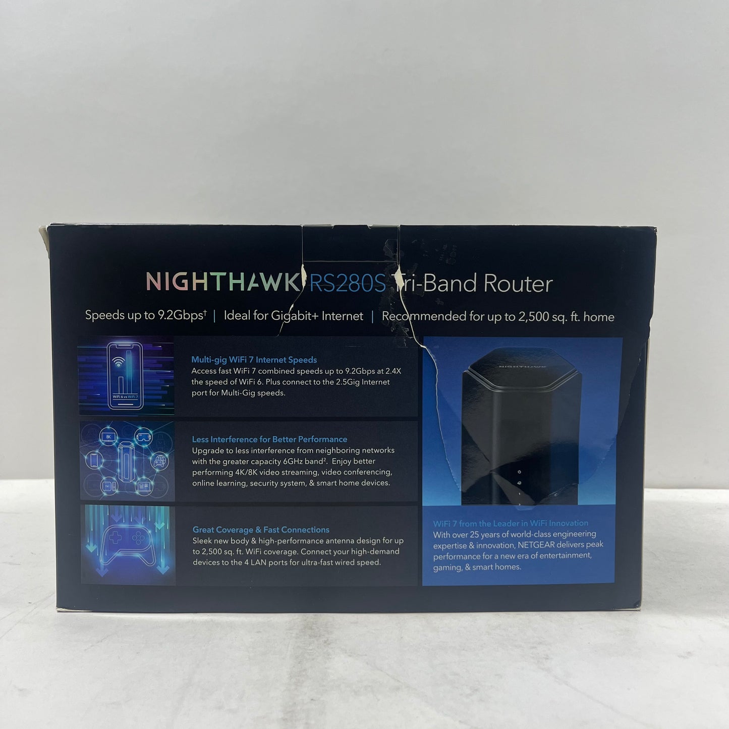 NETGEAR Nighthawk RS280S Tri Band WiFi 7 BE9200