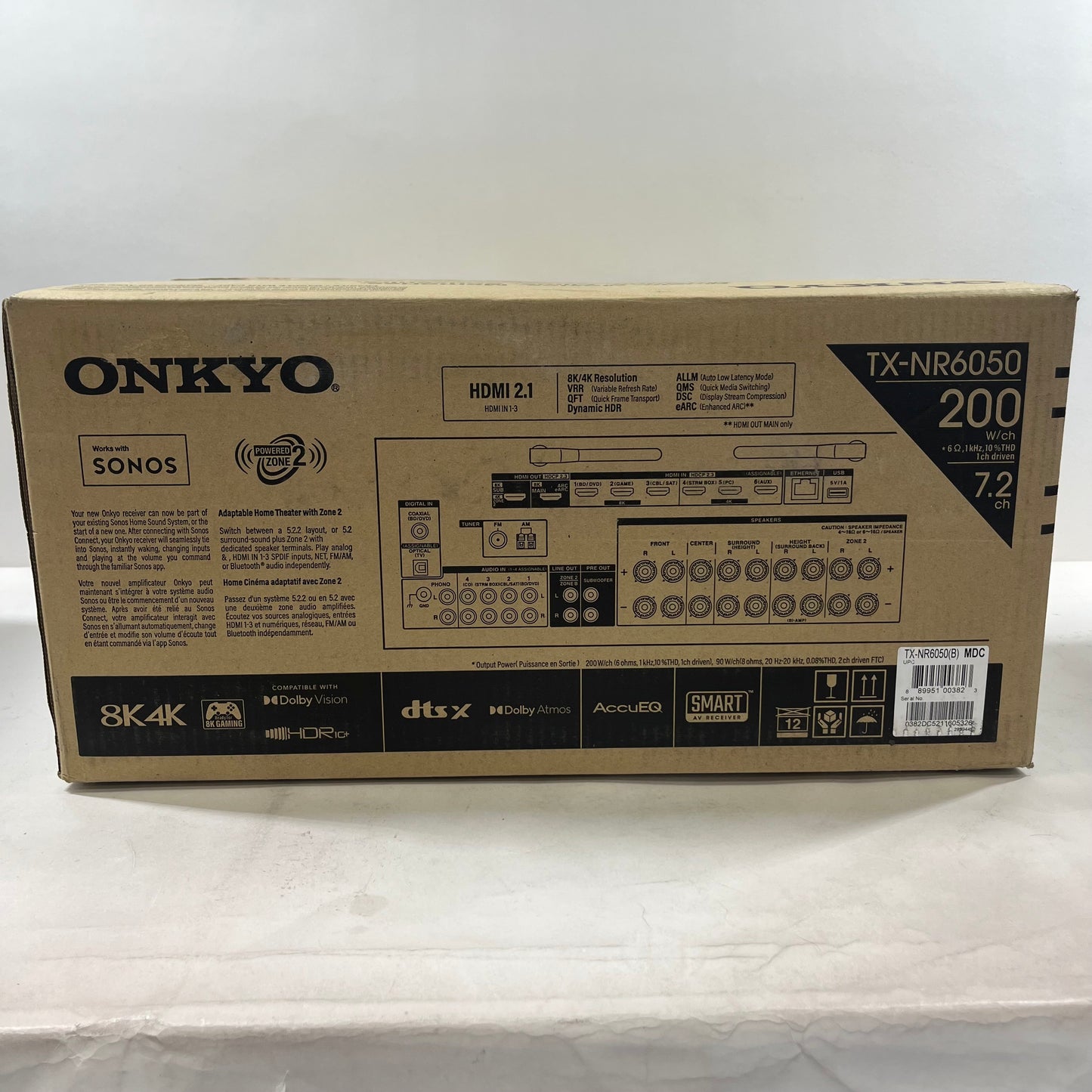 Open Box Onkyo TX-NR6050 Audio Receiver 29S944S2