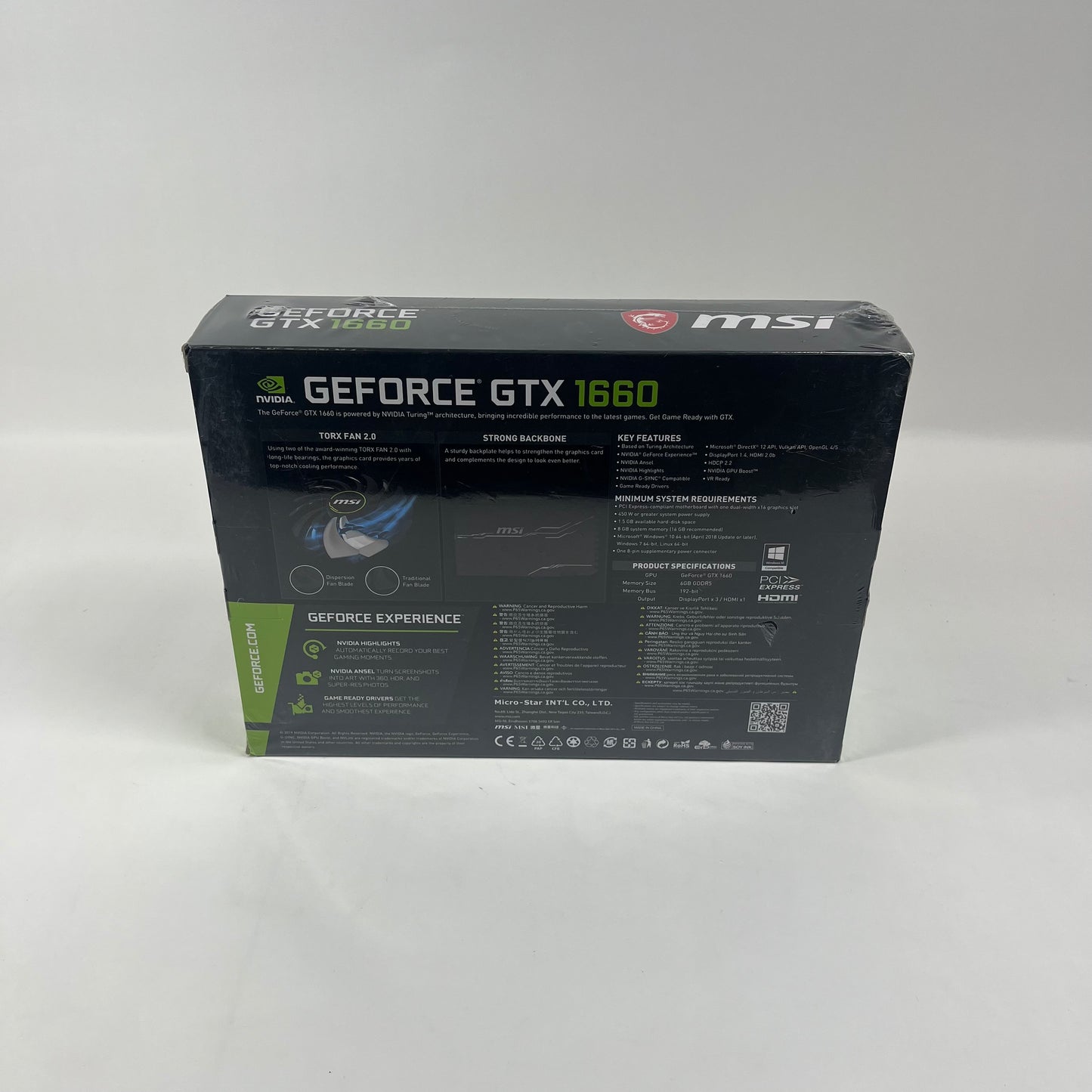 New MSI GeForce GTX 1660 Ti Ventus 6G OC 6GB GDDR5 Graphics Card 912-V379-013
