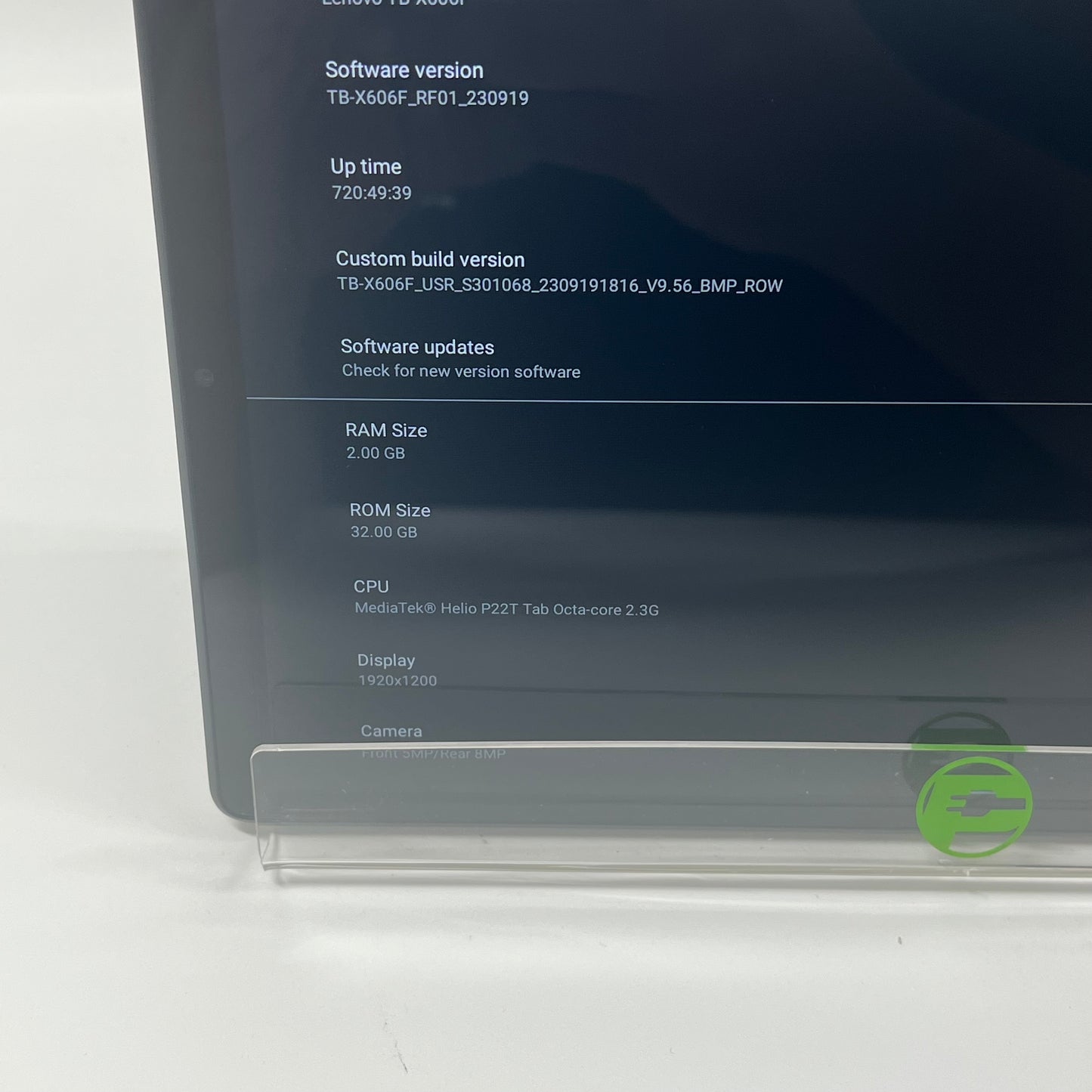 WiFi Only Lenovo Tab M10 FHD Plus 128GB Storm Gray TB-X606F