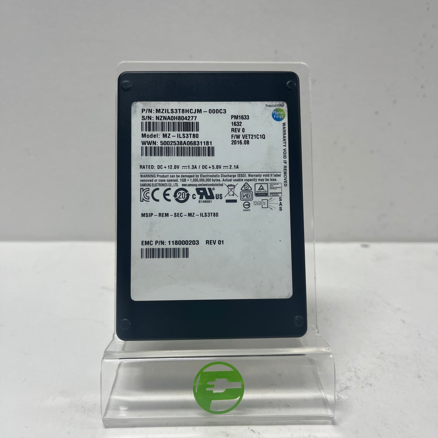 Samsung 2.5" mz - ils3t80 3.8tb SAS 12Gbps SSD MZILS3T8HCJM-000C3