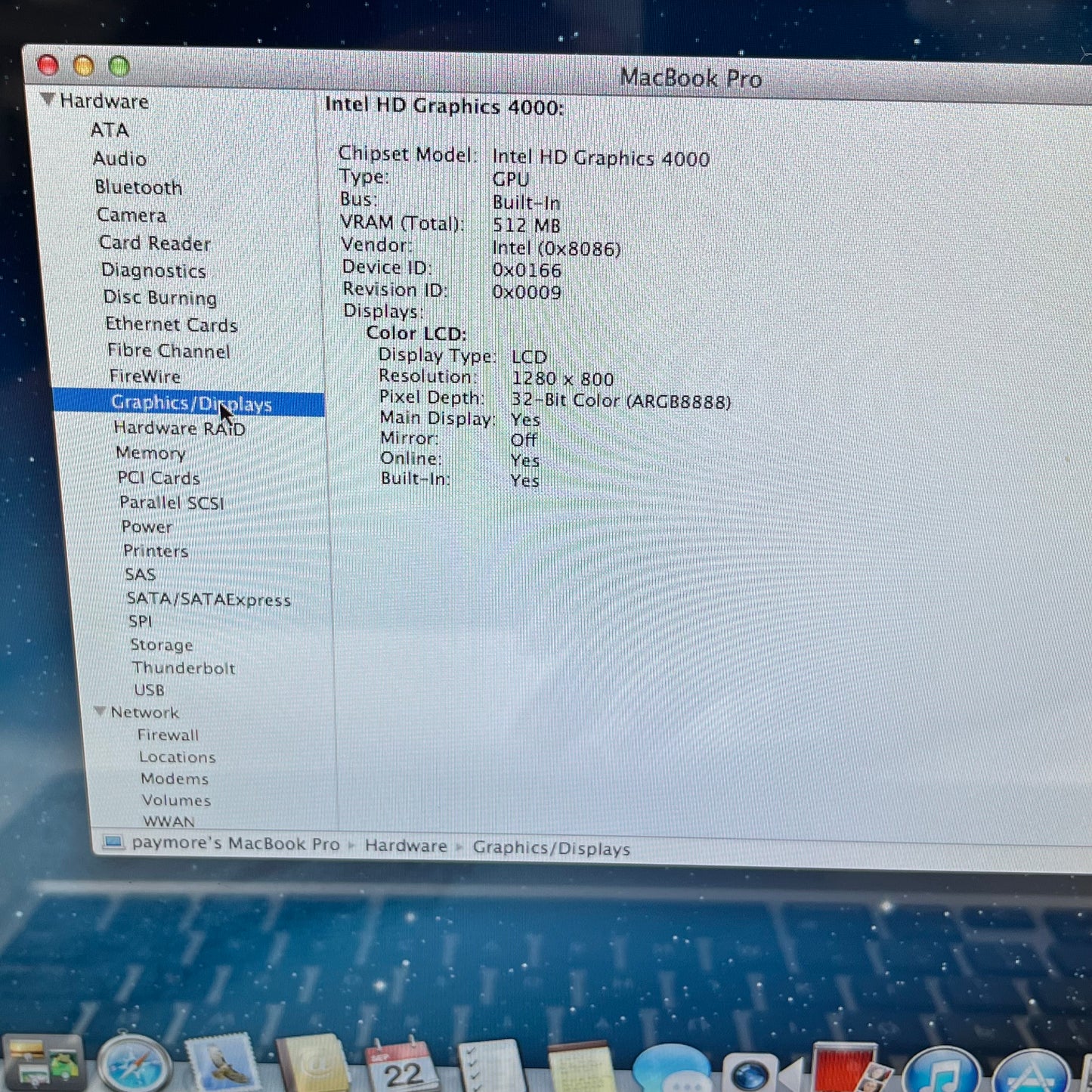 2012 Apple MacBook Pro 13.3" i5 2.5GHz 16GB RAM 256GB HDD Silver A1278