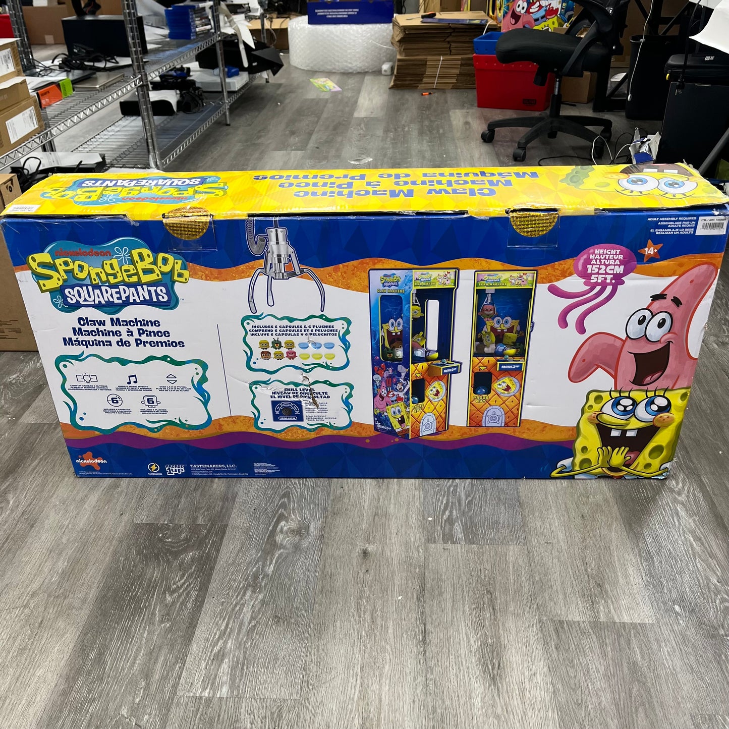 New Arcade1Up SpongeBob Claw Machine Full-Size Arcade Claw Machine GEN-W-402600