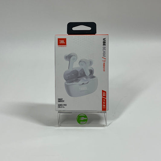 New JBL Vibe Beam Earbuds White