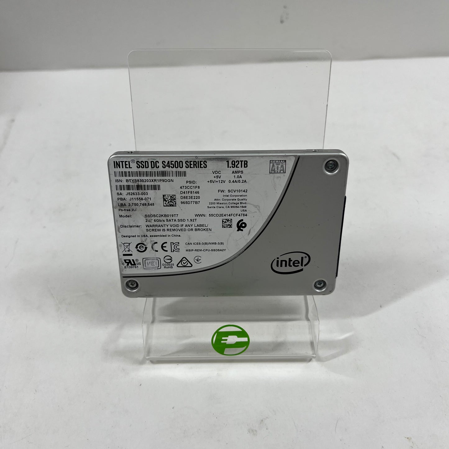 Intel 2.5" S4500 1.92tb SATA III 6Gbps SSD SSDSC2KB019T7