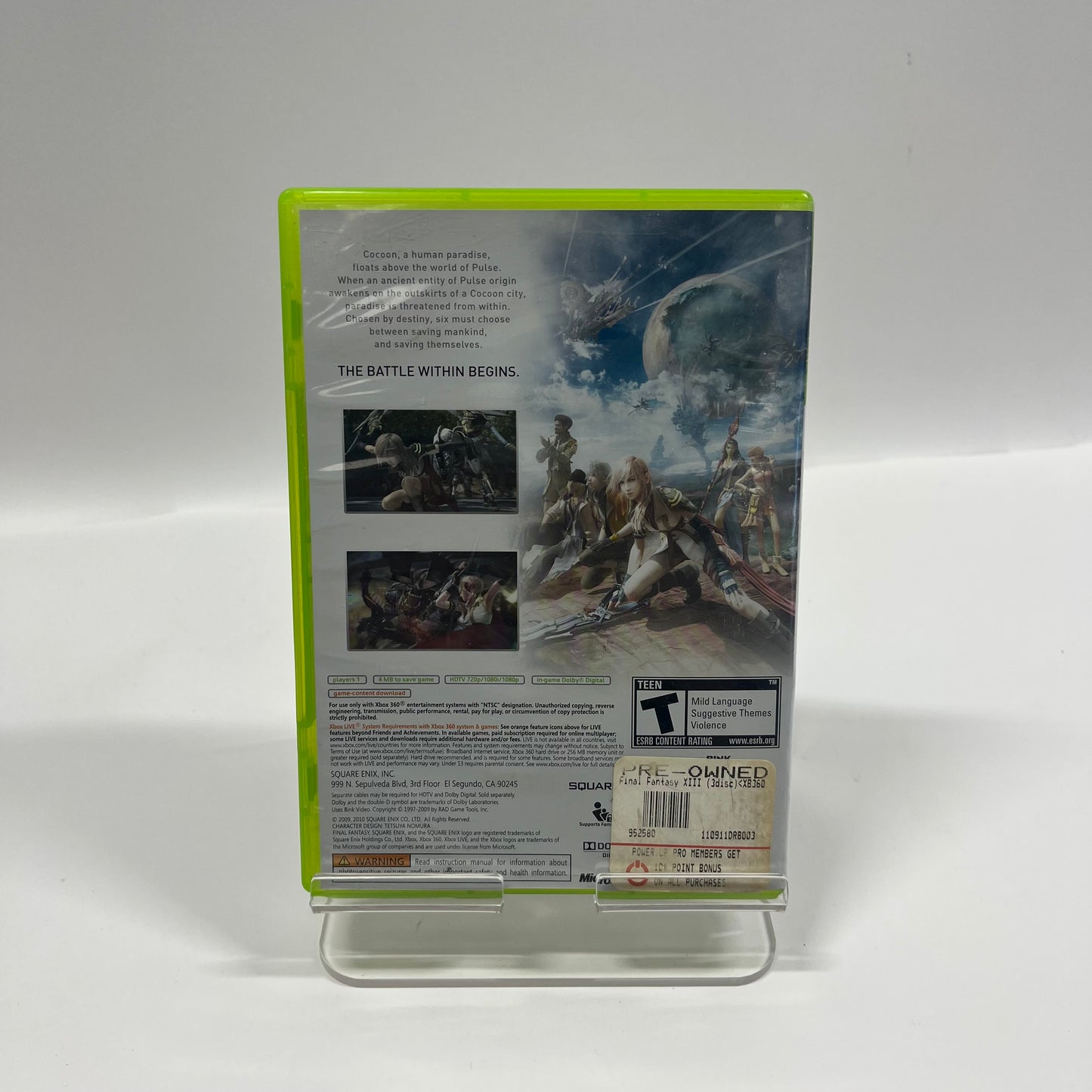 Final Fantasy XIII (Microsoft Xbox 360, 2010)