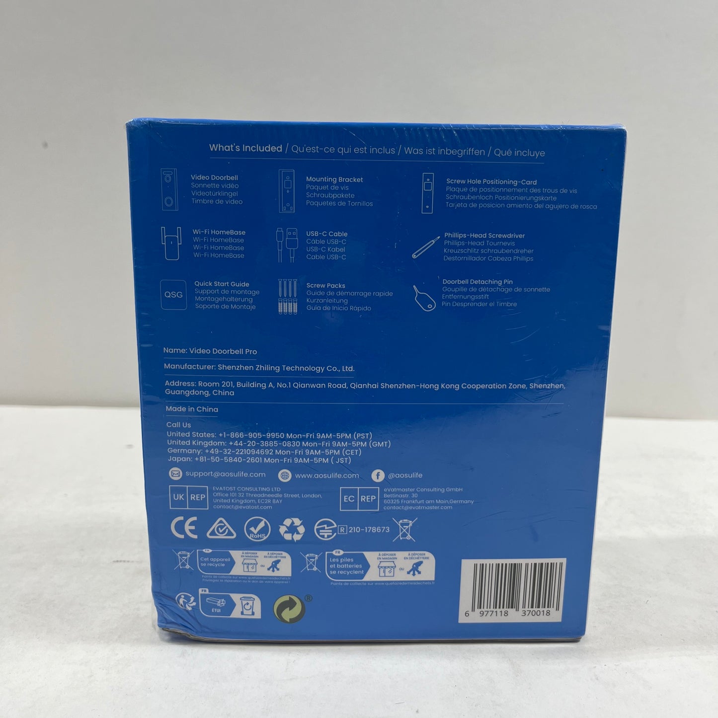 New aosu Video Doorbell Pro and Wi-Fi Homebase Bullet Security Camera V8P1AX11