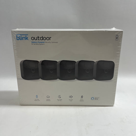 New Blink Outdoor 1st Gen Home Security Camera Black 5 Camera System