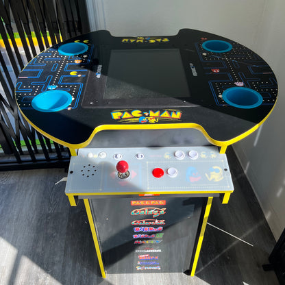 Arcade1Up PAC-MAN Pub Table Arcade Machine 12 Games, Light-Up Deck & Cup Holder