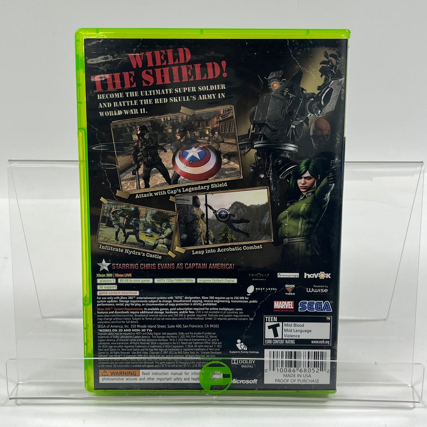 Captain America: Super Soldier (Microsoft Xbox 360, 2011)
