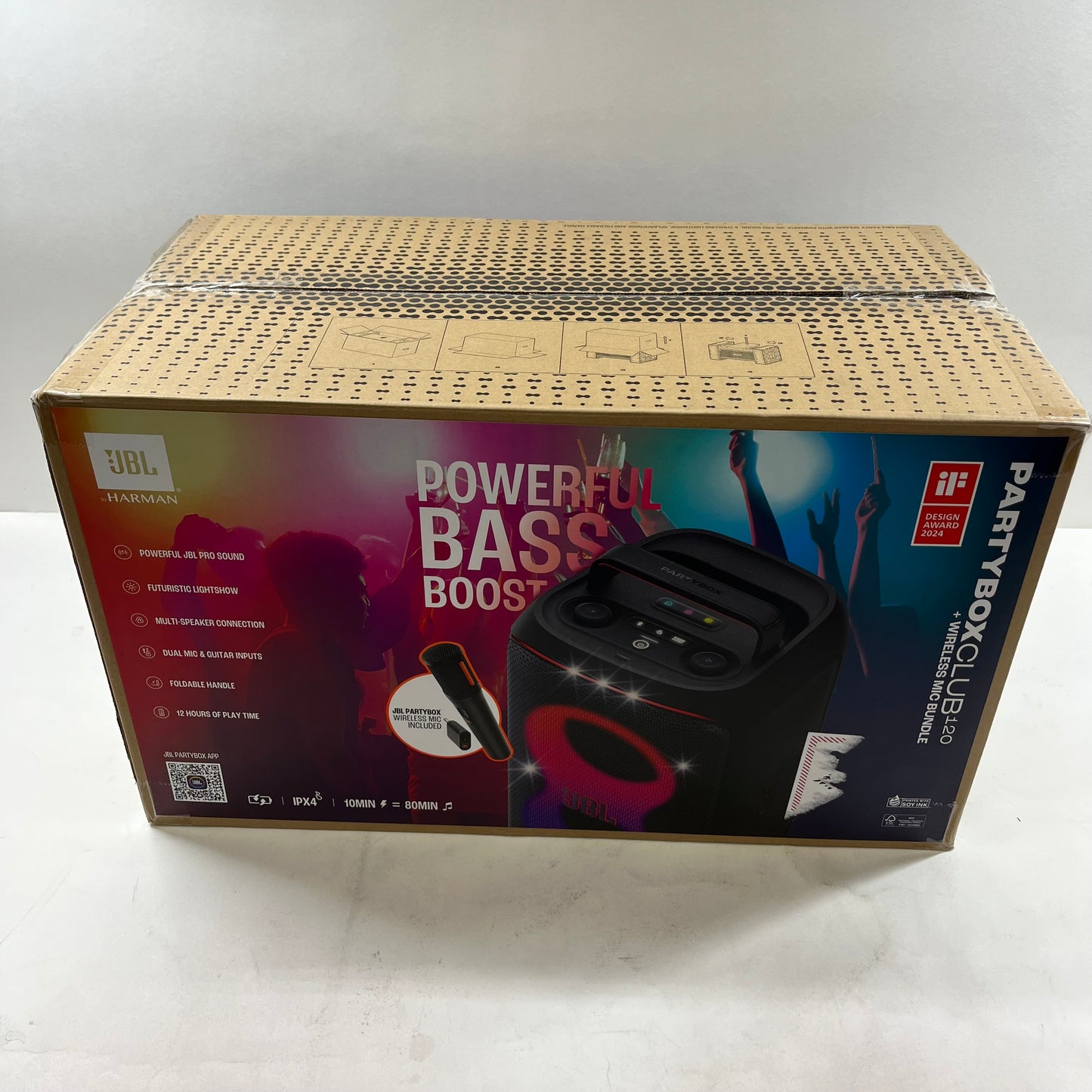 New JBL PartyBox Club 120 Portable Bluetooth Party Speaker Black 