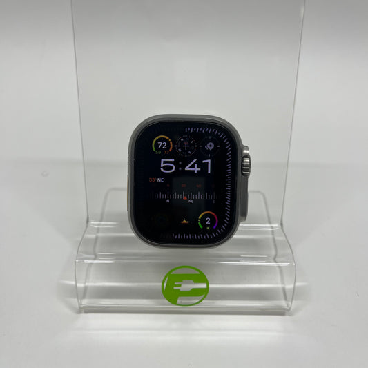 Unlocked Apple Watch Ultra 49MM Natural Titanium Black Trail Loop MQEX3LL/A