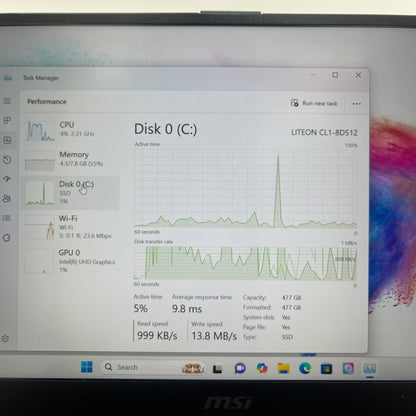 MSI modern 14 MS-14B3 14" i5-10210u 2.1GHz 8GB RAM 500GB SSD