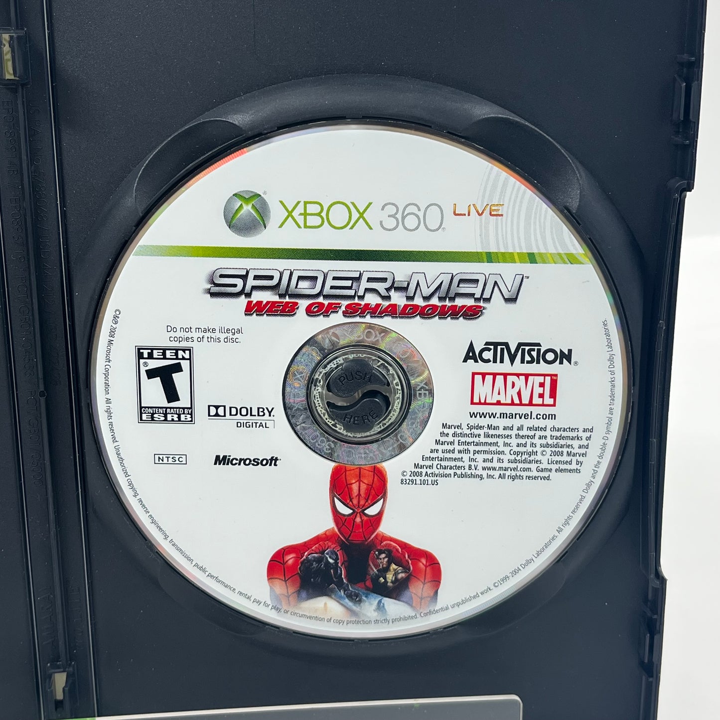 Spiderman Web of Shadows (Microsoft Xbox 360, 2008)