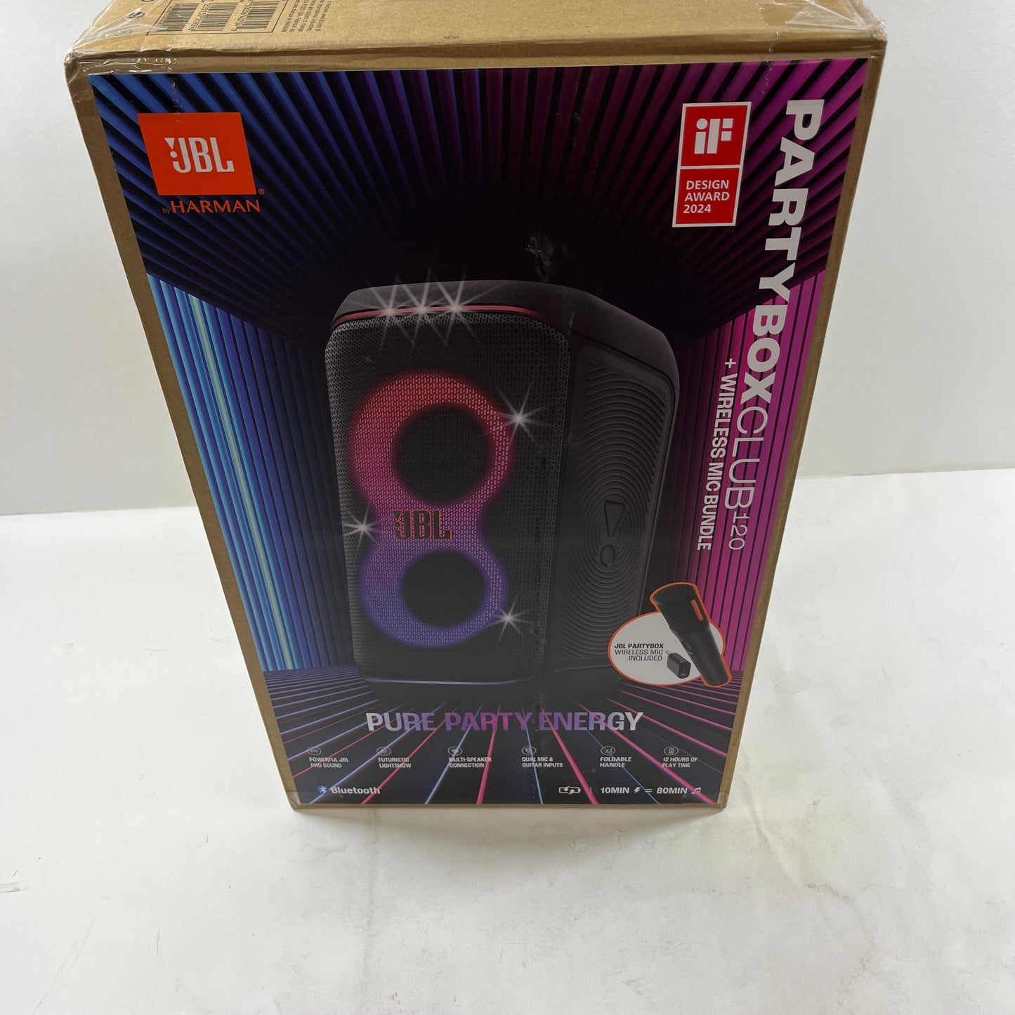 New JBL PartyBox Club 120 Portable Bluetooth Party Speaker Black 