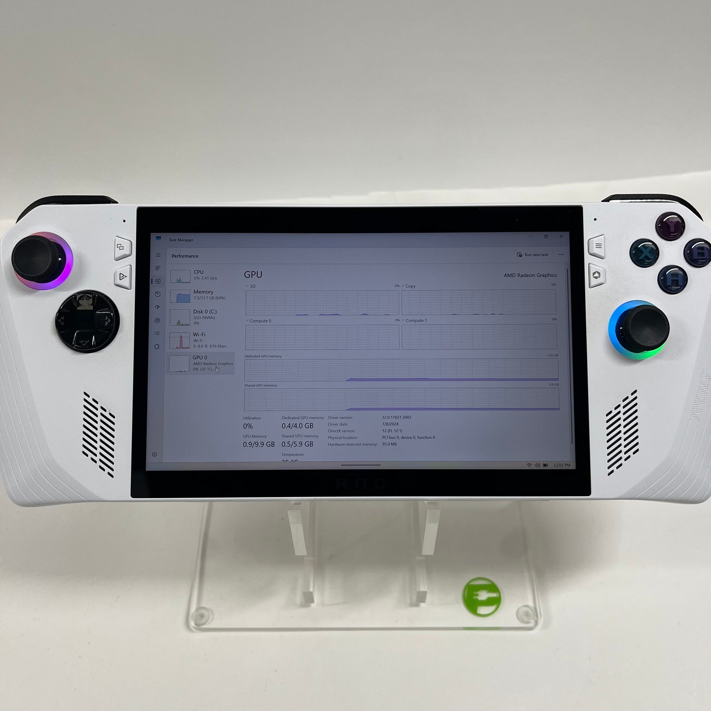 Asus ROG Ally 7" AMD Ryzen Z1 Extreme 16GB RAM 512GB White RC71L-ALLY.Z1X_512