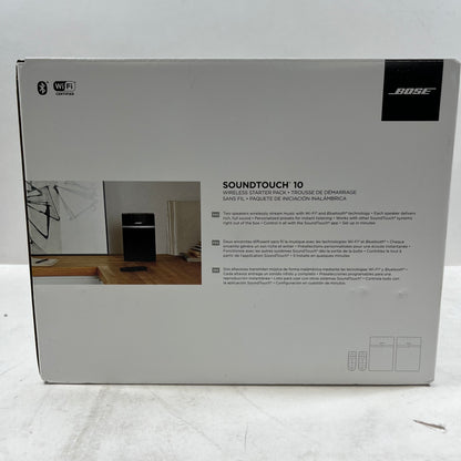 New Bose SoundTouch 10 Wireless Starter Pack Wireless Surround Speakers Black 